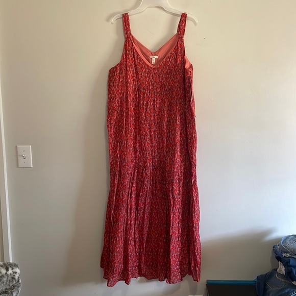 Joie Tea Room floral Maxi dress red tiered large NEW - Picture 4 of 7